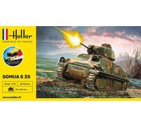 HELLER 56875 MAQUETTE MILITAIRE CHAR STARTER KIT PANZER SOMUA S 35 1/72