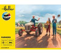HELLER 58752 MAQUETTE STARTER KIT FIGURINES AGRICULTEURS FRANCAIS 1/24