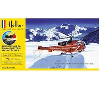 HELLER 56289 MAQUETTE HELICOPTERE STARTER KIT ALOUETTE III SECURITE CIVILE 1/72