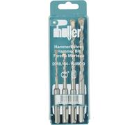 Heller Bionic 16490 0 carbure de tungstène Jeu de forets pour marteau-perforateur 4 pièces 5 mm, 6 mm, 8 mm, 10 mm SDS-Plus 1 set