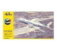 HELLER - Maquette Avion Starter Kit B-747-200 Af Heller 56459 1/125ème Maquette Char Promo - Ref : 13190
