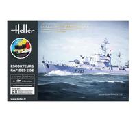 HELLER 57094 MAQUETTE BATEAU STARTER KIT ESCORTEURS RAPIDES E 52 COLLECTION HIST