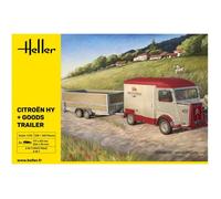 HELLER - Maquette Camionnette Citroen Hy + Goods Trailer |heller|50331| 1:24 Maquette Char Promo - Ref : 15103