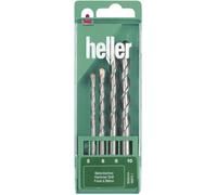Heller Power 3000 16873 1 Jeu de forets pour béton 4 pièces 5 mm, 6 mm, 8 mm, 10 mm Longueur totale 120 mm tige cylindrique 1 set
