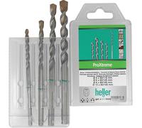 Heller ProXtreme 28263 5 carbure de tungstène Jeu de forets pour béton 4 pièces 5 mm, 6 mm, 8 mm, 10 mm manche triangulaire 1 set