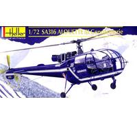 Heller - SA316 SA-316 Alouette III Gendarmerie Modèle Maquette 1:72 NEU OVP Tipp