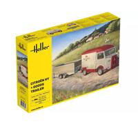 HELLER Set Citröen HY et remorque - échelle 1/24 - HELLER 50331
