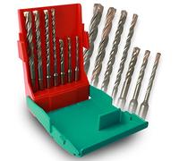 Heller TRIJET 26813 4 carbure de tungstène Jeu de forets pour marteau-perforateur 7 pièces 5 mm, 6 mm, 6 mm, 8 mm, 8 mm, 10 mm