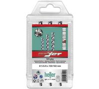 Heller TriJet 26812 7 carbure de tungstène Jeu de forets pour marteau-perforateur 5 mm, 6 mm, 8 mm SDS-Plus 1 set