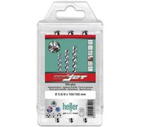 Heller TriJet 26812 7 carbure de tungstène Jeu de forets pour marteau-perforateur 5 mm, 6 mm, 8 mm SDS-Plus 1 set