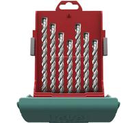 Heller TRIJET 26813 4 carbure de tungstène Jeu de forets pour marteau-perforateur 7 pièces 5 mm, 6 mm, 6 mm, 8 mm, 8 mm, 10 mm