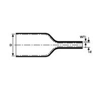 Hellermann Tyton Hellermann Tyton Gaine thermorétractable HA67-44,4/7,4 L=1,2m noir Quantité:2