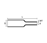 Hellermann Tyton Hellermann Tyton Manchon thermorétractable Tredux-12/4-GNYE Quantité:1