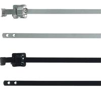 HellermannTyton 111-00149 MLT24SSC10-SS316/SP-BK Serre-câble 630 mm 10 mm noir collier métallique pour fortes charges, stabilisé aux UV 1 pc(s)