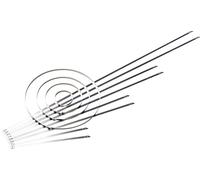 HellermannTyton 111-01550 MST360S Serre-câble 360 mm 5.90 mm argent stabilisé à la chaleur, avec verrouillage par poinçonnage