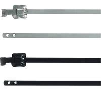 HellermannTyton 111-91161 MLT16SSC5-SS316/SP-BK Serre-câble 430 mm 5 mm noir collier métallique pour fortes charges, stabilisé aux UV 1 pc(s)