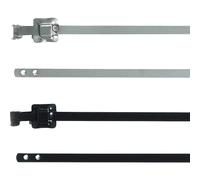 HellermannTyton 111-91163 MLT16SSC10-SS316/SP-BK Serre-câble 430 mm 10 mm noir collier métallique pour fortes charges, stabilisé aux UV 1 pc(s)