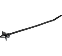 HellermannTyton 126-02204 T50SSL5-HS-BK-D1 Serre-câble 135 mm 4.60 mm noir avec pied ancre, stabilisé à la chaleur