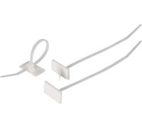 HellermannTyton 148-00001 T18RSA-PA66-NA-C1 Serre-câble 100 mm 2.50 mm naturel avec socle adhésif