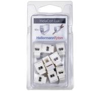 HellermannTyton 148-90058 HECL-2/1-Blister-PA66-WH (10) Borne de raccordement flexible: 0.5-2.5 mm² rigide: 0.75-2.5 mm² Nombre