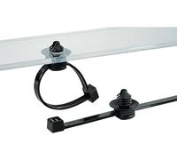 HellermannTyton 150-31097 T30LFT6LG-PA66HS/PA66HIRHS-BK Serre-câble 200 mm 3.50 mm noir avec pied ancre 500 pc(s)