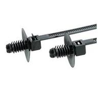 HellermannTyton 150-55610 T18RDP5-PA66-BK Serre-câble 110 mm 2.50 mm noir avec pied ancre et jupe 500 pc(s) Noir G