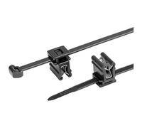HellermannTyton Serre-câble avec clip T50ROSEC4A-PA66W-BK 200 mm 4,6 mm noir 100 pc(s)