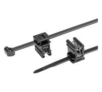 HellermannTyton Serre-câble avec clip T50ROSEC4A-PA66W-BK 200 mm 4,6 mm noir 100 pc(s)