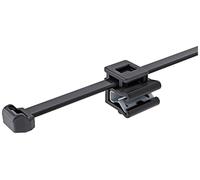 HellermannTyton 156-03064 T50ROSEC5B-PA66W-BK Serre-câble 200 mm 4.60 mm noir Faisceau de câbles en travers du montage, Faisceau