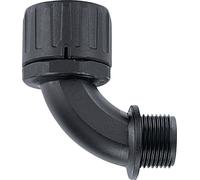 HellermannTyton 166-22209 HG67-90-M63-PA66-BK Raccord de tuyau noir M63 90° 1 pc(s)
