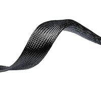 HellermannTyton 170-00060 HEGPX06-PET-BK Gaine tressée noir polyester 3 à 10 mm Marchandise vendue au mètre