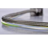 HellermannTyton 173-00600 HEGEMIP06-CUSP-C4 Gaine tressée aluminium, noir polyester 5 à 10 mm Marchandise vendue au mètre