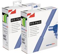 HellermannTyton 300-30487 Gaine thermorétractable sans colle vert, jaune 4.80 mm 2.40 mm Taux de re