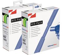 HellermannTyton 300-30487 Gaine thermorétractable sans colle vert, jaune 4.80 mm 2.40 mm Taux de retreint:2:1 10 m