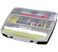 HellermannTyton 380-03005 Gaine thermorétractable sans colle noir, bleu, bleu (Blue Line), blanc, vert, jaune Taux de retreint:3:1 177 parties
