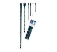 HellermannTyton Colliers de serrage SOFTFIX-M 115-11270 TPU souple 260x11 mm Noir réutilisable