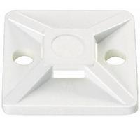 HellermannTyton Embase de fixation autocollant, vissable 151-28349 4 voies, sans halogène, stabilisé aux UV, résistant aux intempéries transparent 100 pc(s)