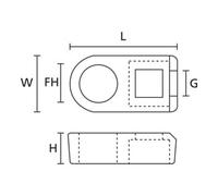 hellermanntyton HellermannTyton Œillets de fixation CL8-N66-NA Quantité:100