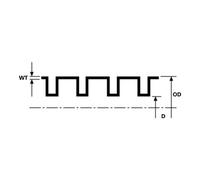 hellermanntyton HellermannTyton Tube ondulé gris IWS37-PE-GY (25) Quantité:25