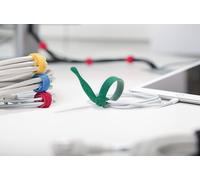 HellermannTyton Klettbinder Set TEXTIE® M 200x12,5mm 10 pièce bleue