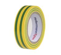 HellermannTyton - Lot de 10 Rubans Isolant de 10m et de Largeur 15mm Vert et Jaune