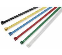 HellermannTyton - Lot de 25 colliers jaune de serrage ré-ouvrables 195x4,7mm PA66