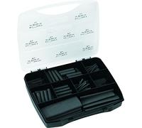 HellermannTyton - Manchons thermorétractables en Coffret SHRINKIT321 Basic, rétreint 3:1, Noir