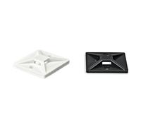 HellermannTyton MB2AM-PA66-BK Lot de 10 socles de fixation vissables à rivets 151-01806 Noir