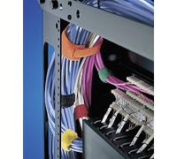 HELLERMANNTYTON TEXTIE-25M-PA/PP-BK Collier de Serrage Auto-agrippant pour Grouper Partie Velours et Partie agrippante (L x l) 2500 mm x 13 mm Noir 1 pc(s)