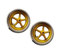 Hellery 1 Paire de Roues de Rechange pour Draisienne, Roues de Support, Pneus de Vélo D'entraînement, Antidérapants, Réduction du Bruit Lors du Cyclisme, Jaune