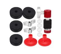 Hellery 13 Pièces Embrayage Charleston avec Feutres Complet Kit D'accessoires Charleston Robuste Accessoire pour Batteurs, Rouge