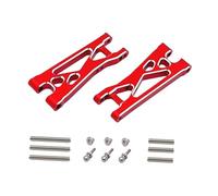 Hellery 2 Bras Oscillants Inférieurs Arrière pour Voitures RC, Accessoires, Alliage D'aluminium, Pièces Détachées, pour Camion Wltoys 244016 à L'échel, Rouge Argent