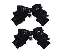 Hellery 2 Pièces Pince à Cheveux Accessoire de Coiffure Barrette Lolita Serre-tête Japonais Structure Légère et Solide pour Cheveux Longs Convient Comme, Noir