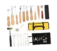Hellery 29 Pc PU Outils de Travail En DIY Couture PU En Cuir Timbre Outils Accessoires Fournitures pour La Coupe En Cuir PU Artisanat